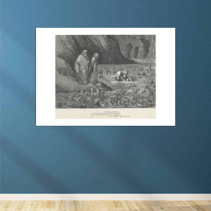 Gustave Doré - Dante's Inferno - Canto 32 Verses 127-129