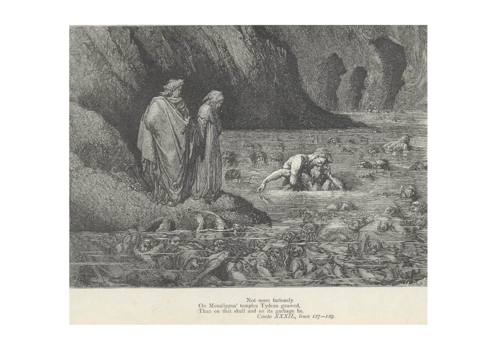 Gustave Doré - Dante's Inferno - Canto 32 Verses 127-129
