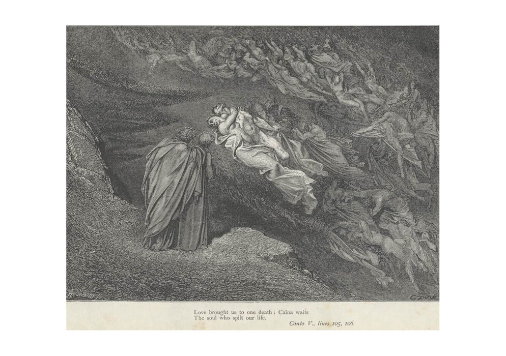 Gustave Doré - Dante's Inferno - Canto 5 Lines 105-106