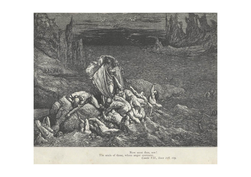 Gustave Doré - Dante's Inferno - Canto 7 Lines 118-119