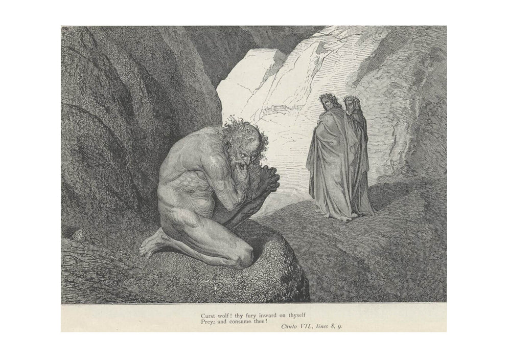 Gustave Doré - Dante's Inferno - Canto 7 Lines 8-9