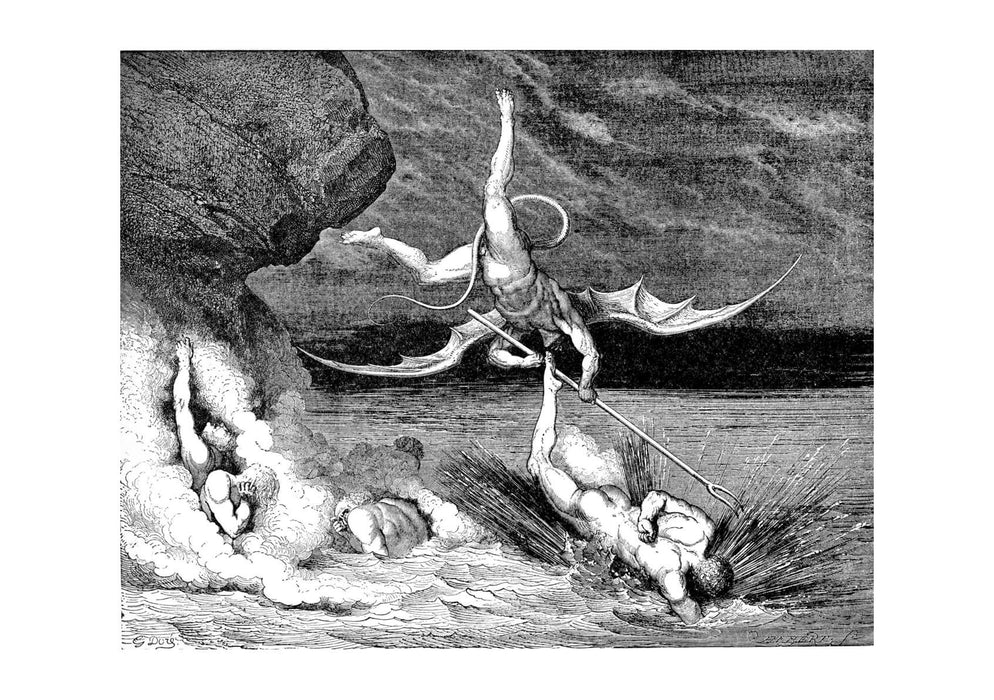 Gustave Doré - Dante's Inferno - Ciamolo Demon Alichino
