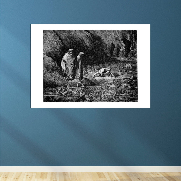 Gustave Doré - Dante's Inferno - Gnawin Head Of Ruieari