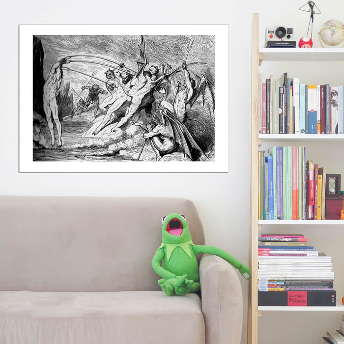 Gustave Doré - Dante's Inferno - Inferno 22 frament