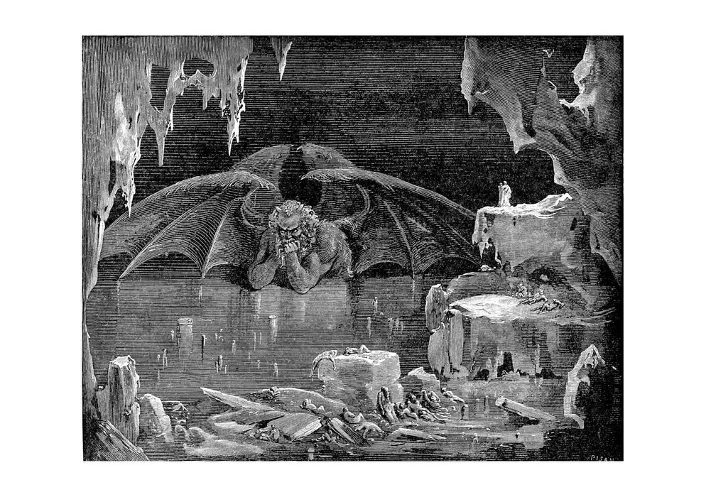 Gustave Doré - Dante's Inferno - Lucifer Kin Of Hell