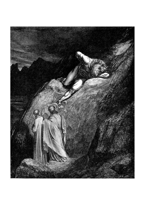 Gustave Doré - Dante's Inferno - Minotaur On Cliff