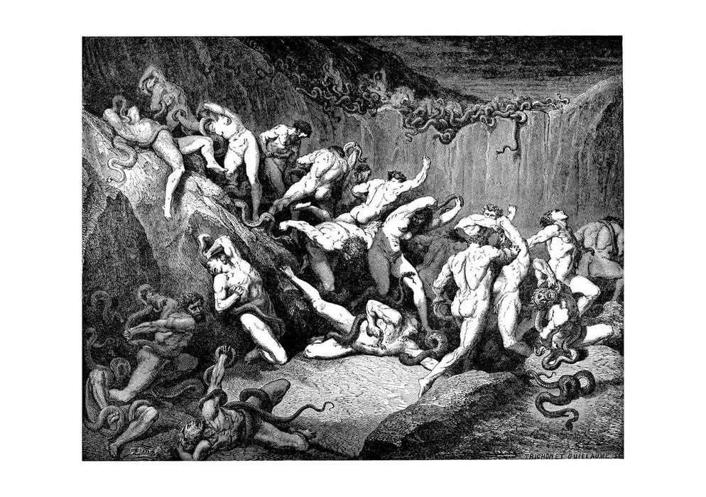 Gustave Doré - Dante's Inferno - Thieves Tortured