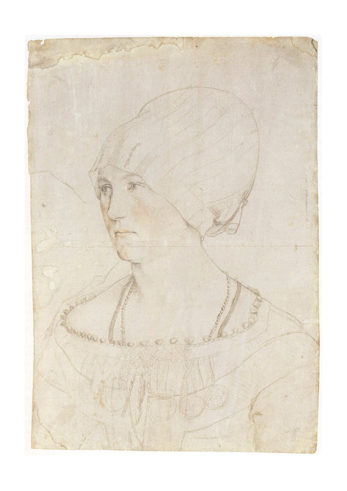 Hans The Younger - Portrait Drawing of Dorothea Meyer
