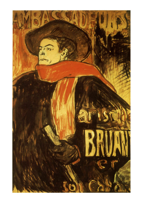 Henri Toulouse Lautrec - Aristide Bruant studie