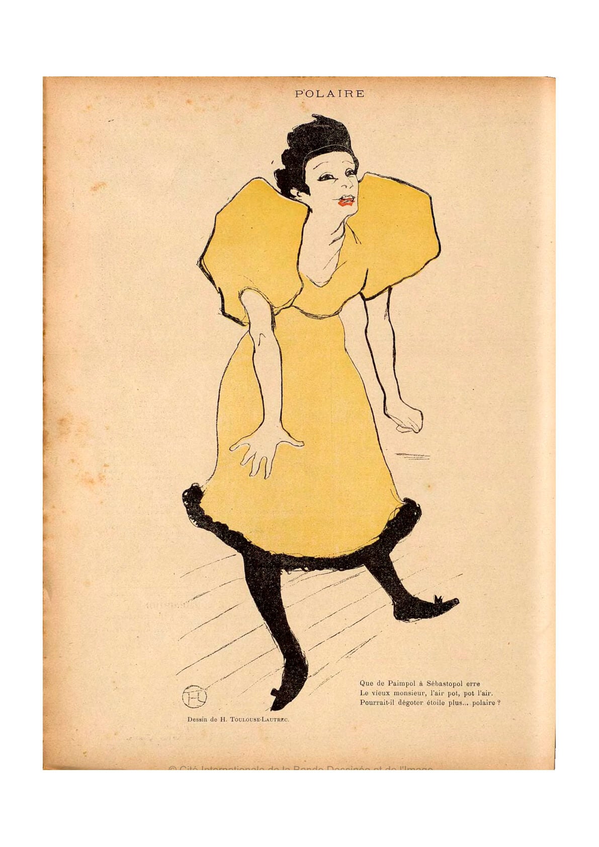 La Rire Henri Toulouse Lautrec - Polaire from La Rire — Spiffing Prints