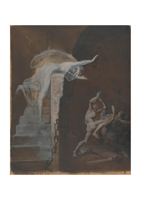 Henry Fuseli - Struggle of Theseus with the Minotaur
