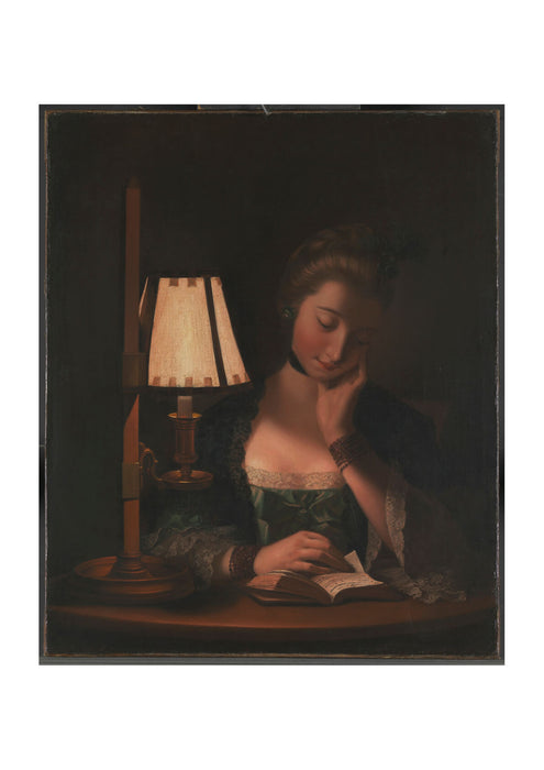 Henry Robert Morland - Woman Reading By A Shade