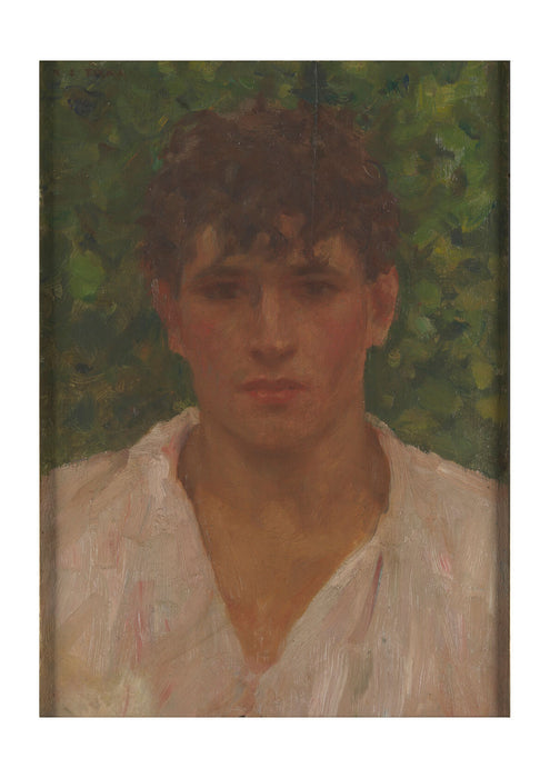 Henry Scott Tuke - Portrait of a Young Man with Open Collar
