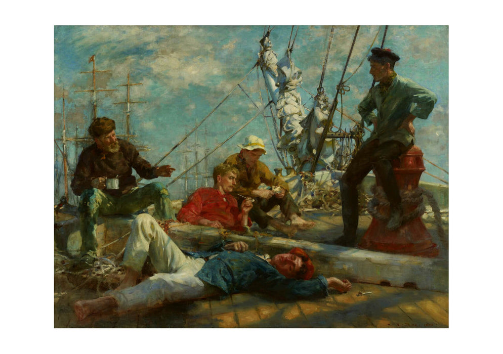 Henry Scott Tuke - The midday rest sailors yarning
