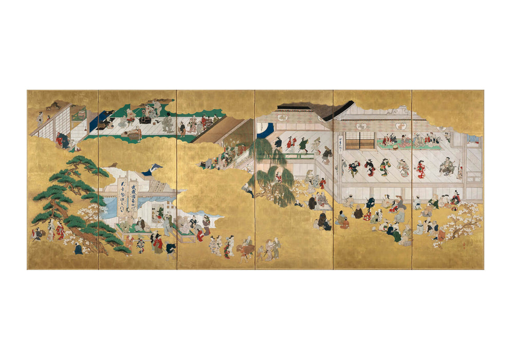 Hishikawa Moronobu - Scenes From The Nakamura Kabuki