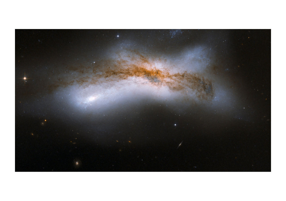 Hubble Telescope - Interacting Galaxy NGC 520