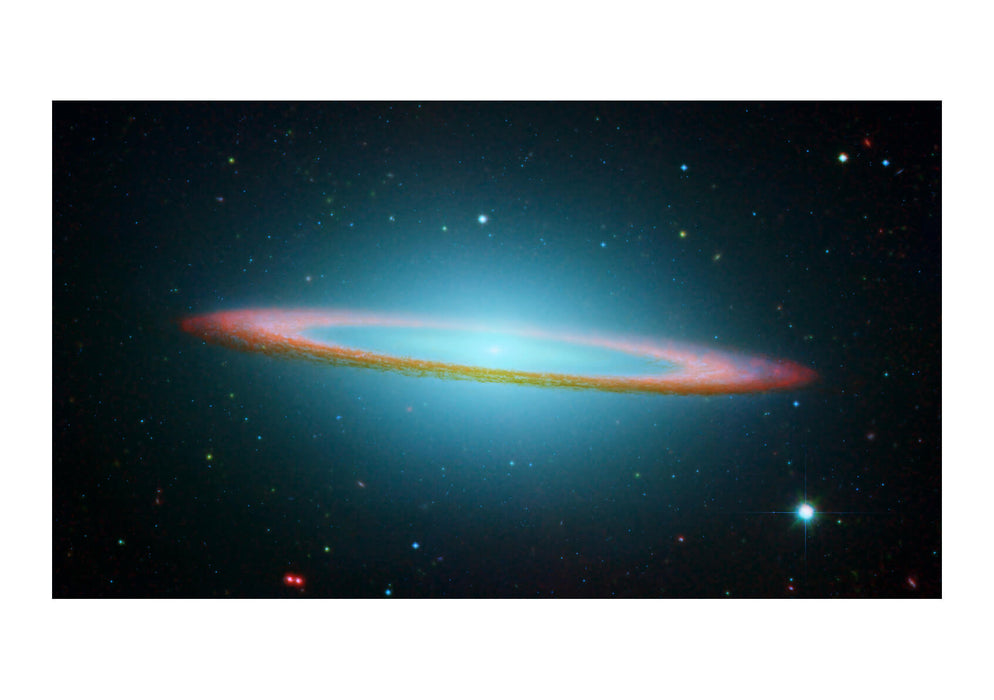 Hubble Telescope - Sombrero Galaxy in Infrared Light