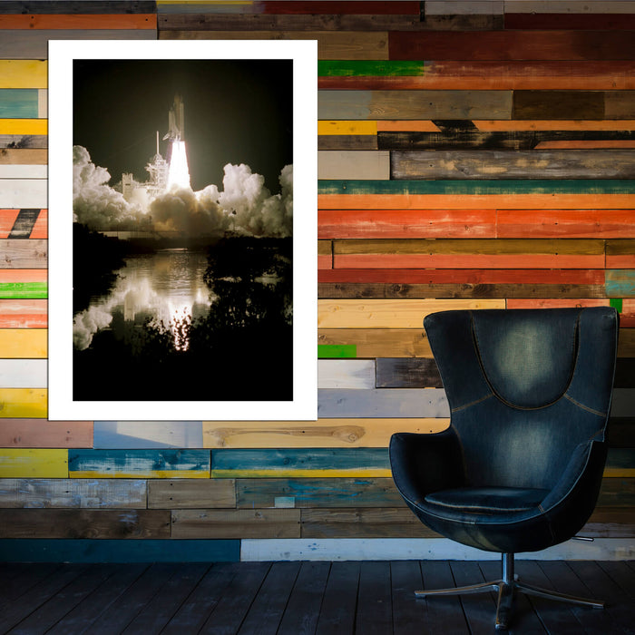 Hubble Telescope - Space Shuttle Discovery Liftoff