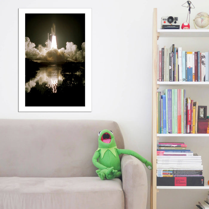 Hubble Telescope - Space Shuttle Discovery Liftoff