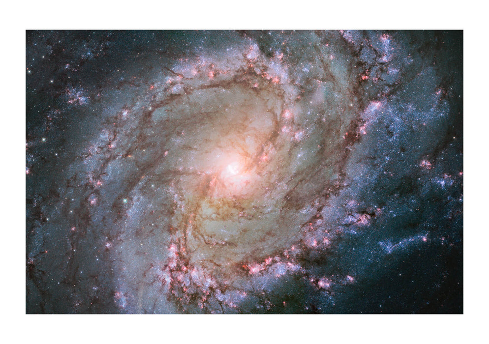 Hubble Telescope - Messier 83 View of Barred Spiral Galaxy