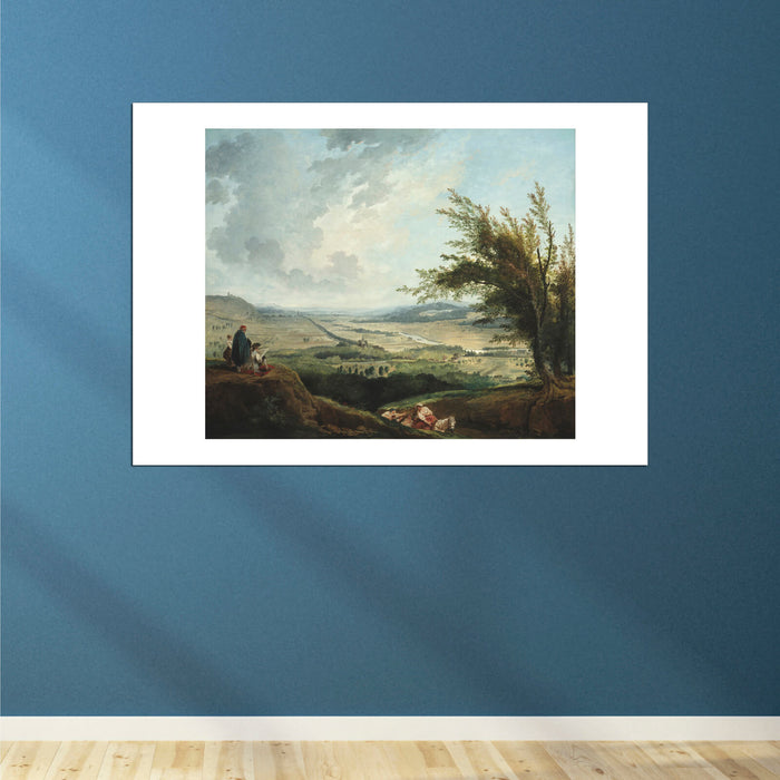 Hubert Robert - An Extensive Landscape Near Paris