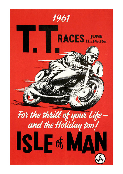 Isle Of Man TT Motorcycle Racing Poster