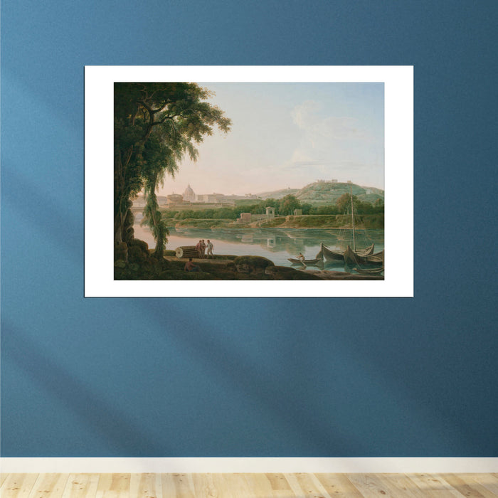 Jacob More - A Distant View Of Rome Across The Tiber