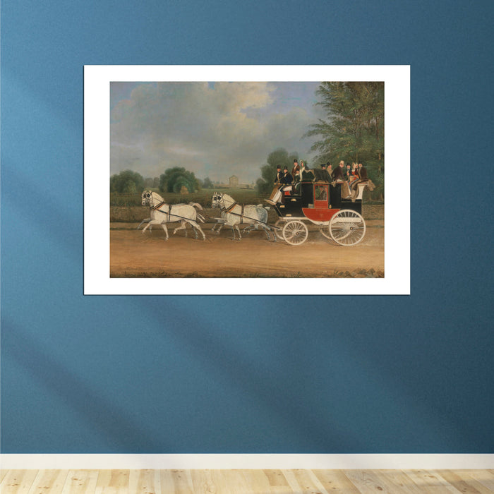 James Pollard - London Faringdon Coach passing Buckland House
