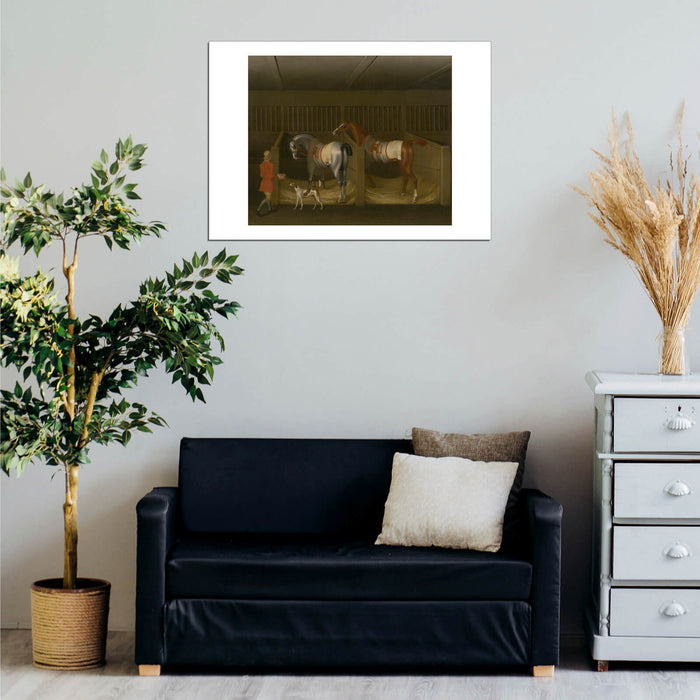 James Seymour - Stables & Two Famous Running Horses