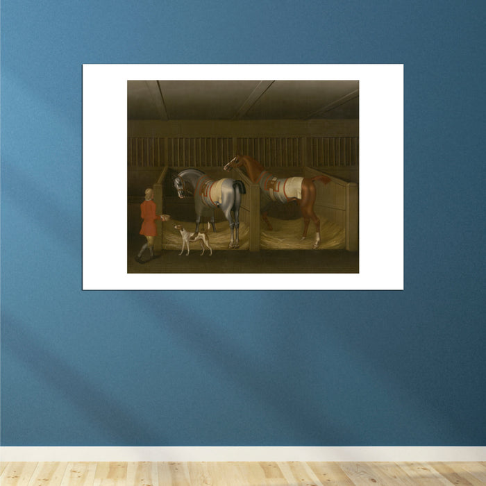 James Seymour - Stables & Two Famous Running Horses