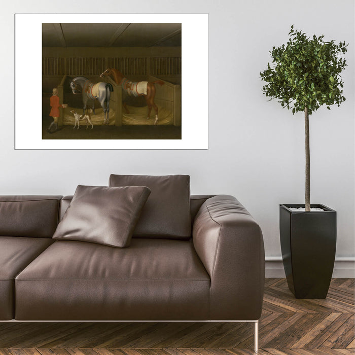 James Seymour - Stables & Two Famous Running Horses