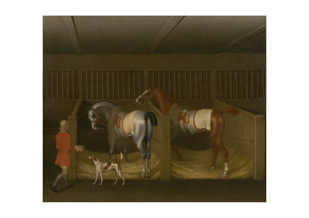 James Seymour - Stables & Two Famous Running Horses