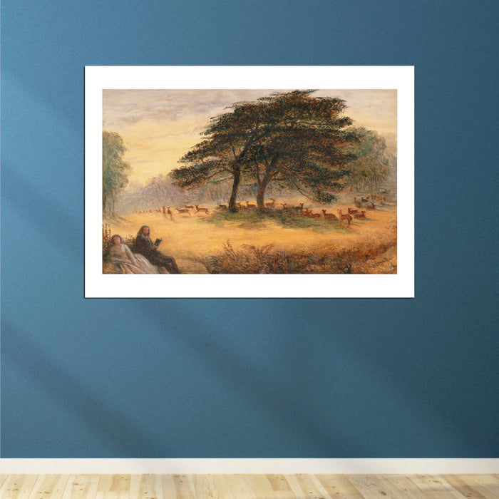 James Smetham - Lovers In Richmond Park Windsor Park