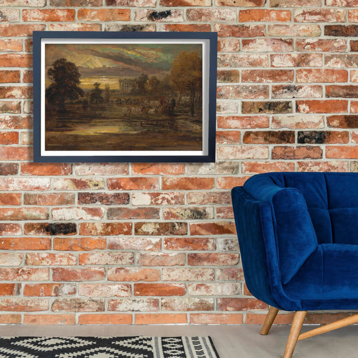 James Ward - Cattle At A Pool At Sunrise