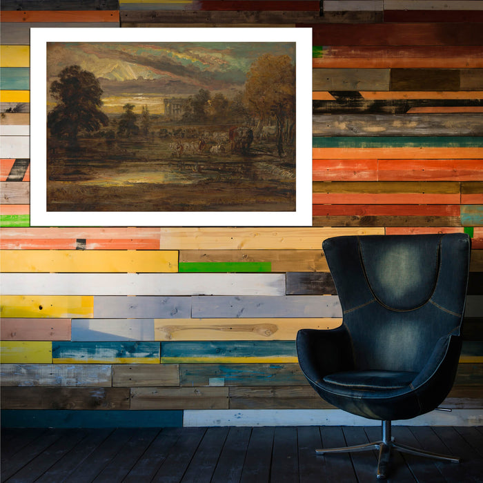 James Ward - Cattle At A Pool At Sunrise