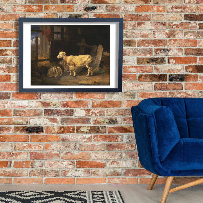 James Ward - Heath Ewe And Lambs