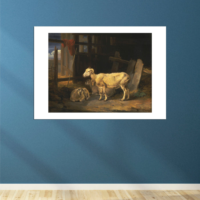 James Ward - Heath Ewe And Lambs