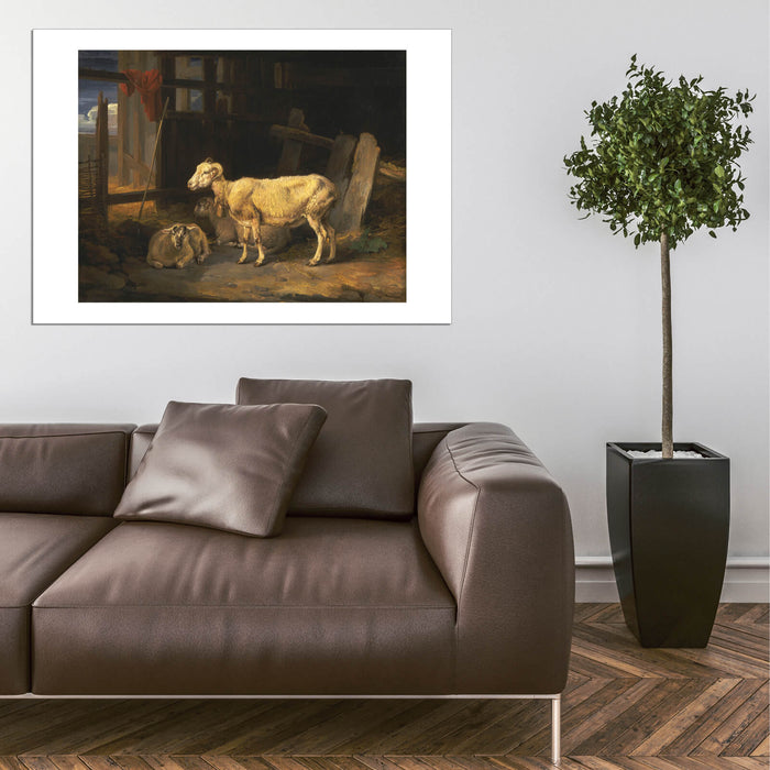 James Ward - Heath Ewe And Lambs