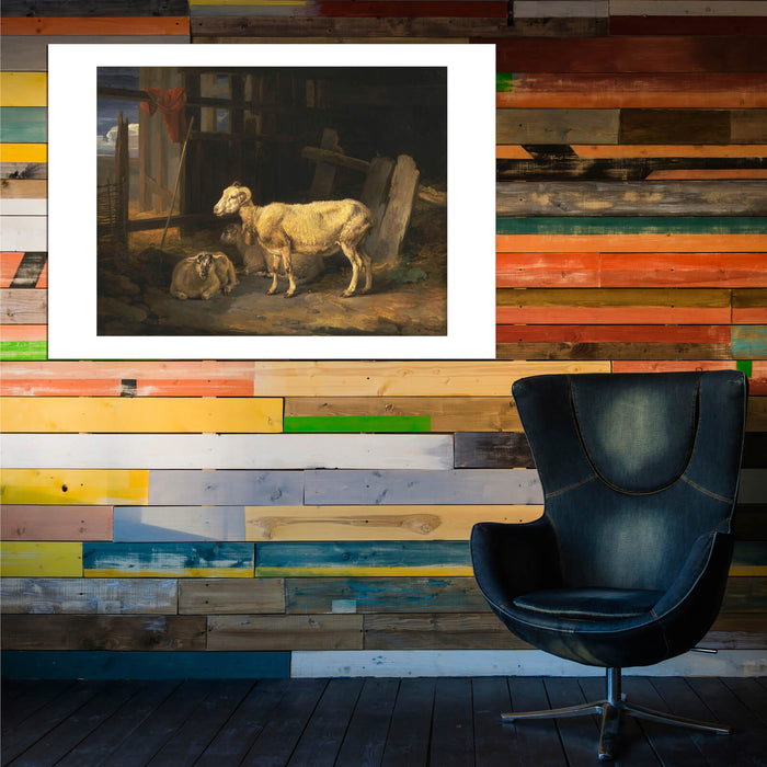 James Ward - Heath Ewe And Lambs