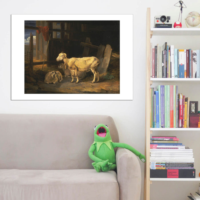 James Ward - Heath Ewe And Lambs