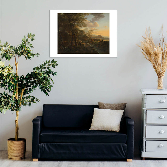 Jan Both 1634 1652 Italiaans landschap met tekenaar