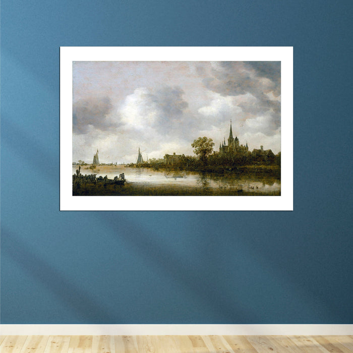 Jan Van Goyen - River Landscape With Church