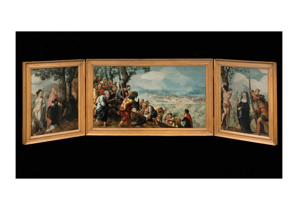 Jan Van Scorel - Triptych With Entry Of Christ
