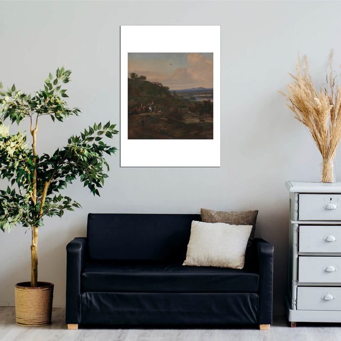 Jan Wyck - Heron Hawking Below Stirling Castle