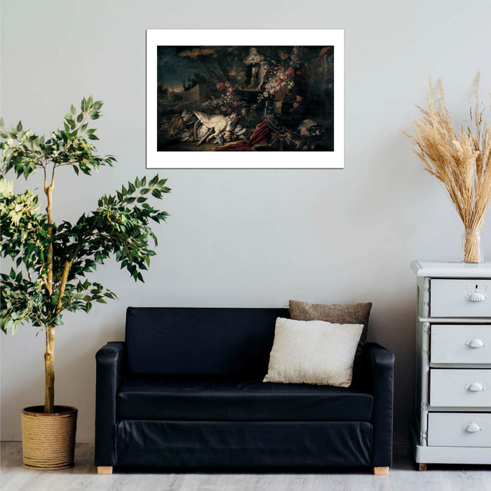 Jean Baptiste Oudry - Shooting Gear and Flowers I