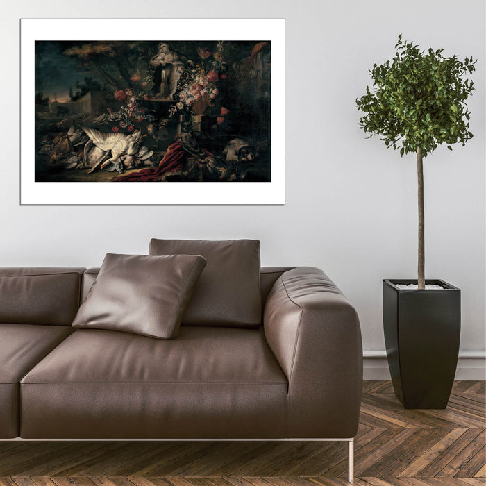 Jean Baptiste Oudry - Shooting Gear and Flowers I