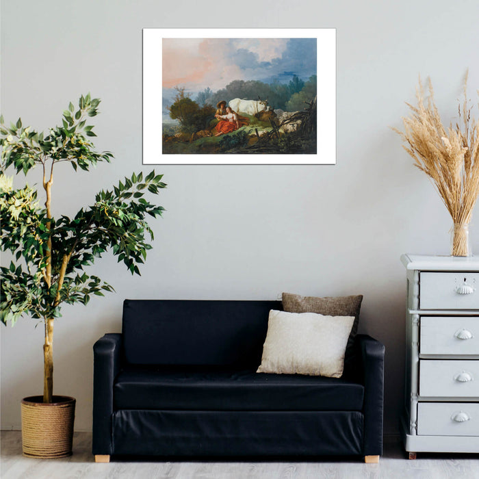 Jean Fragonard - A pastoral landscape