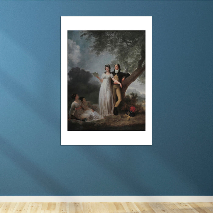 Jean Fragonard - Quatre personnage dans un parc