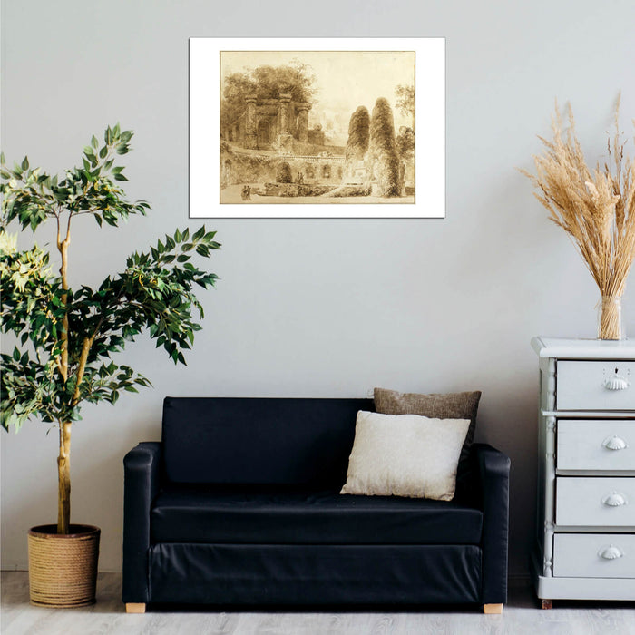 Jean Fragonard - Roman Park with Fountain 1774