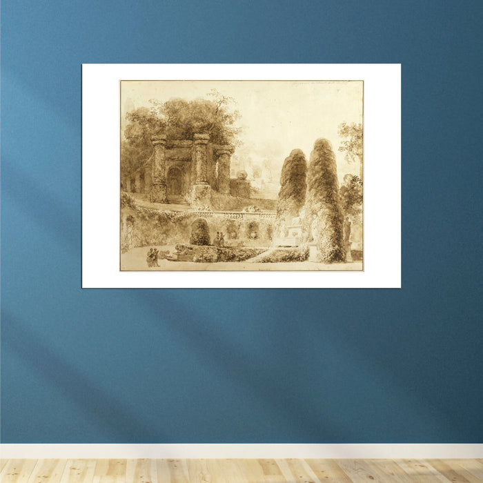 Jean Fragonard - Roman Park with Fountain 1774